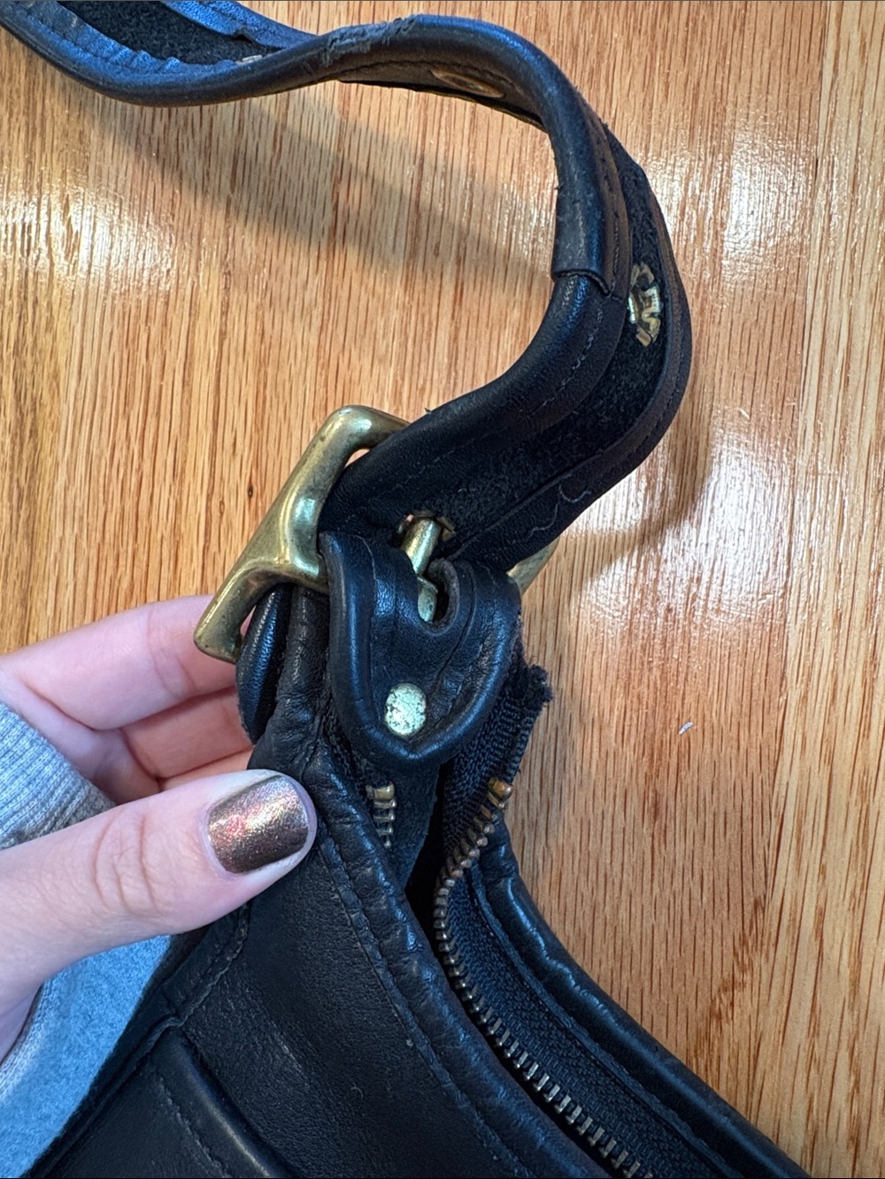 COACH Janice 9966 Black Leather Crossbody Bag - Picture 10 of 16